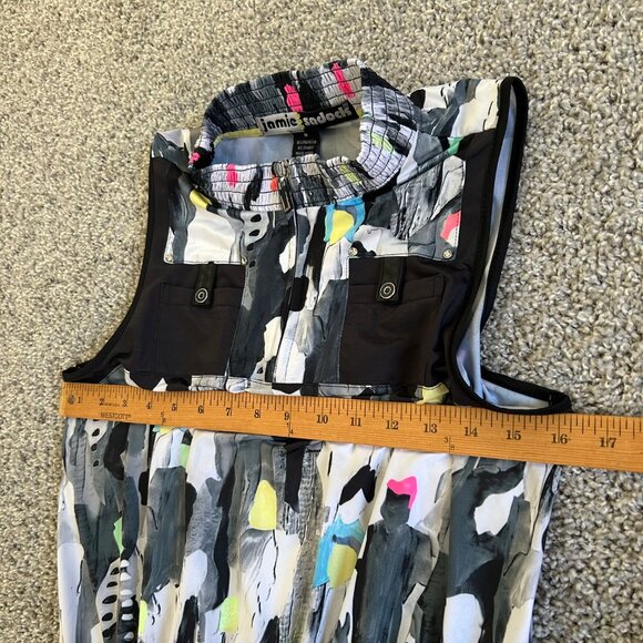 Jamie Sadock Womens Sz Medium Sleeveless Abstract Print Dress Multicolor - Picture 9 of 10